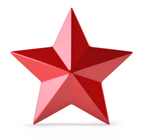 Red star isolated on white — Stock Photo, Image