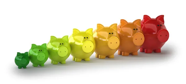 Energy-saving pigs — Stock Photo, Image