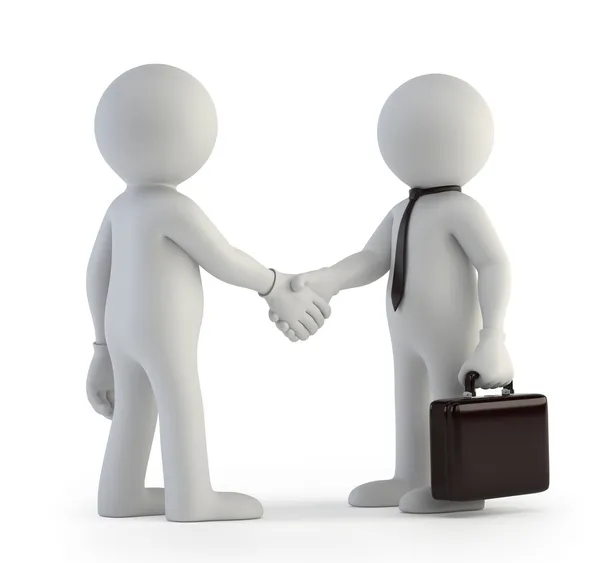 3d small people - handshake — Stock Photo, Image