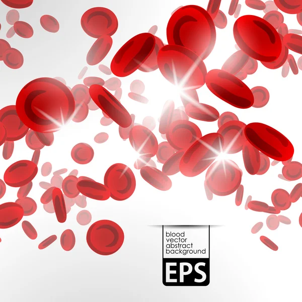 Background with red blood cells — Stock Vector