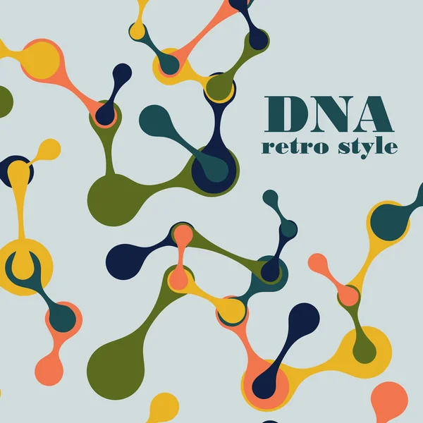 Vintage structuur van de dna-molecule — Stockvector