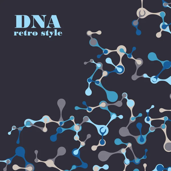 Estrutura vintage da molécula de DNA — Vetor de Stock