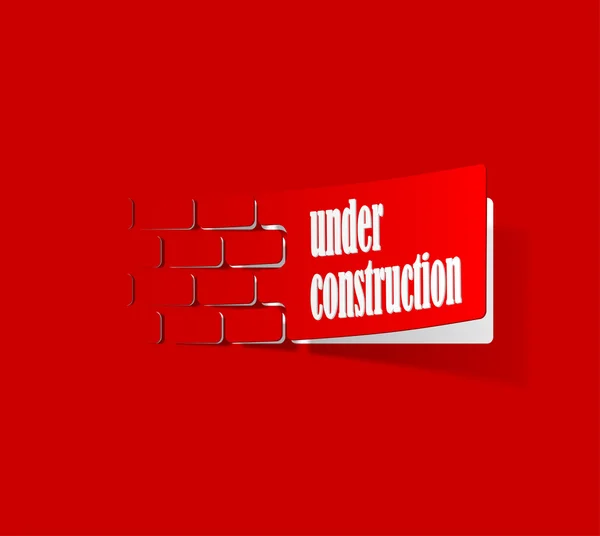 Eps, under construction sticker — Stock Vector