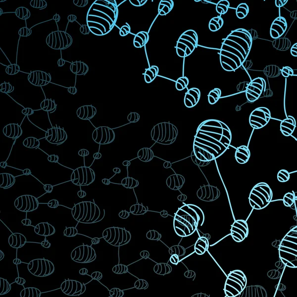 Eps, molécula de DNA desenhada à mão — Vetor de Stock