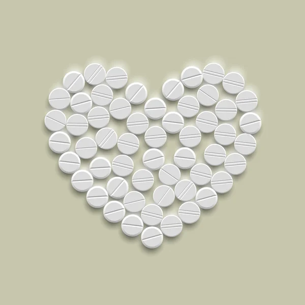 Eps, Herz der Pillen — Stockvektor
