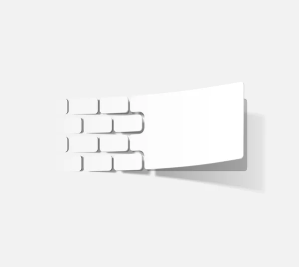 れんが造りの壁のステッカー — ストックベクタ