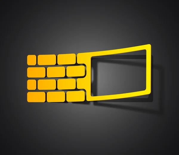 Brickwork sticker — Stock Vector