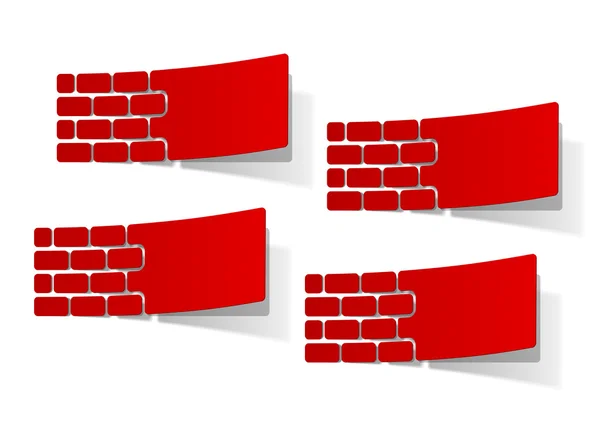 Brickwork sticker — Stock Vector
