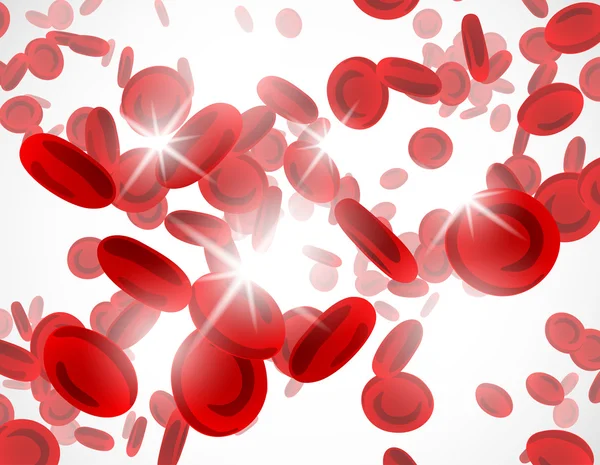 Background with red blood cells — Stock Vector