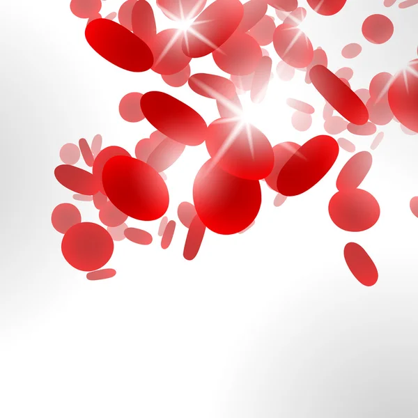 Background with red blood cells — Stock Vector