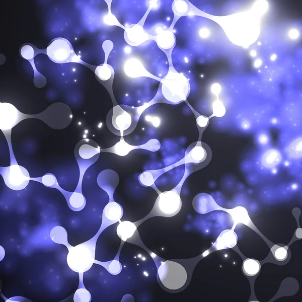 Neon structuur van de dna-molecule — Stockvector