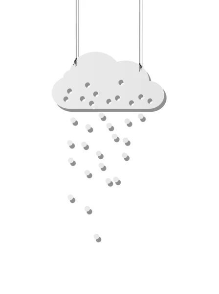 Sticker style Cloud — Image vectorielle