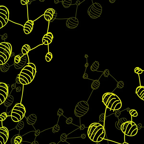 Hand getrokken dna-molecule — Stockvector