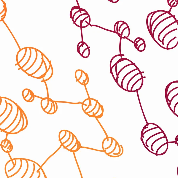 Handgezeichnetes dna-Molekül — Stockvektor