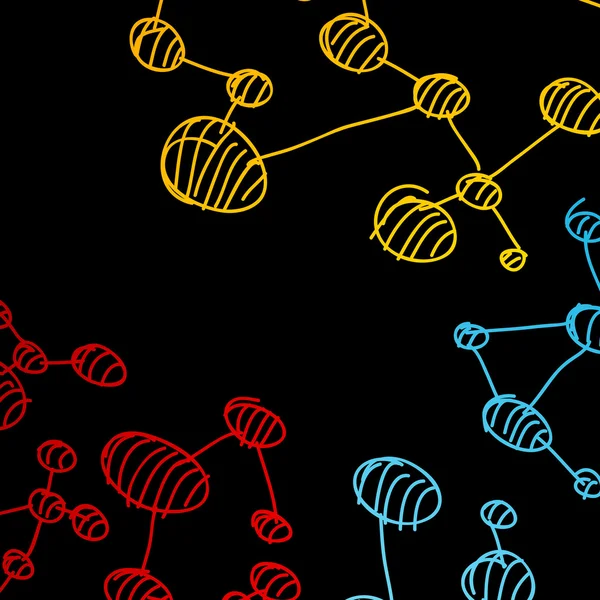 Molécula de DNA desenhada à mão —  Vetores de Stock