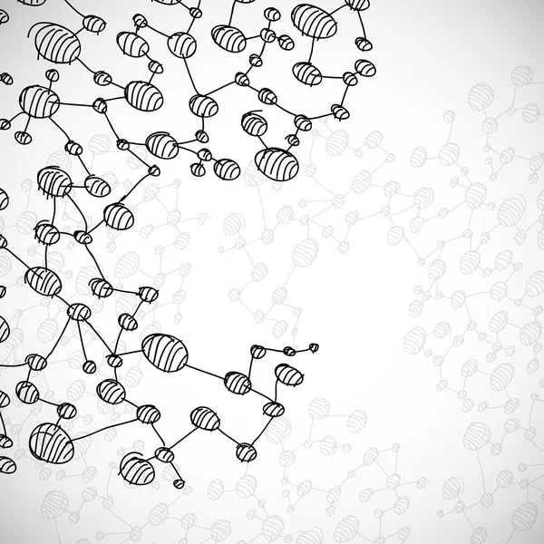 Molécula de DNA desenhada à mão — Vetor de Stock