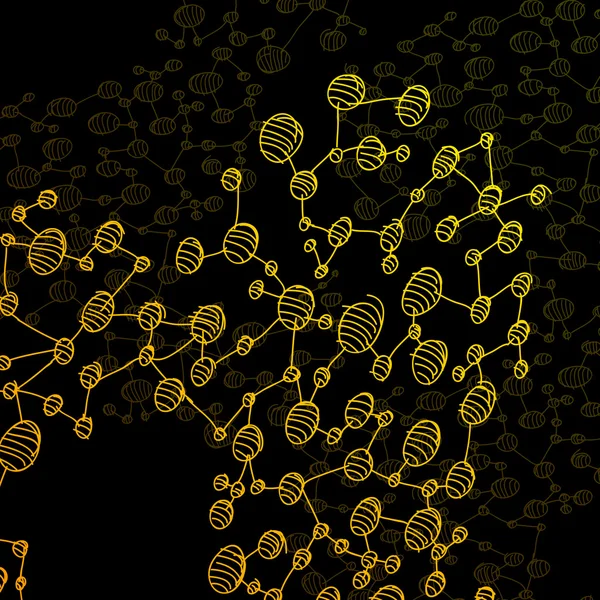 Molécula de DNA desenhada à mão —  Vetores de Stock