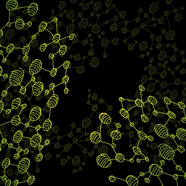 Molécule ADN dessinée à la main — Image vectorielle