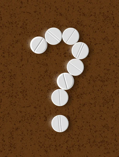 Point d'interrogation des pilules — Image vectorielle
