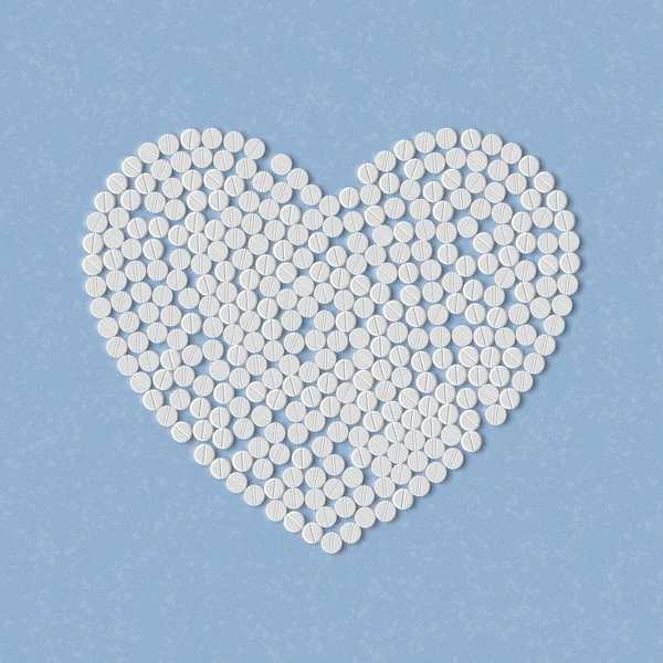 Coeur de pilules — Image vectorielle