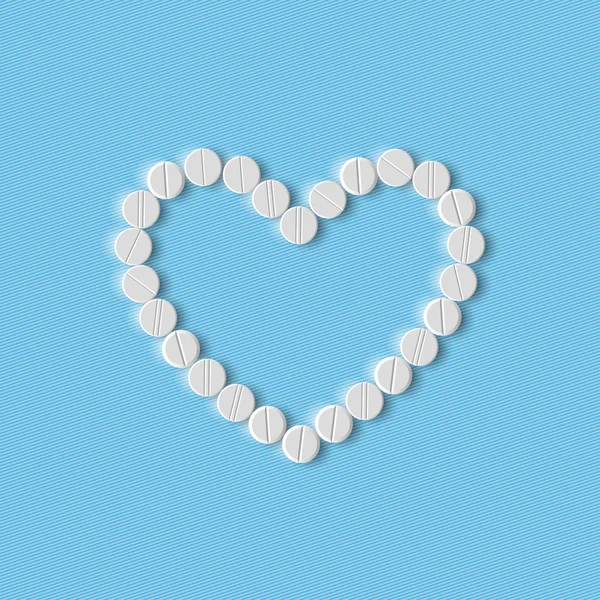 Heart of pills — Stock Vector