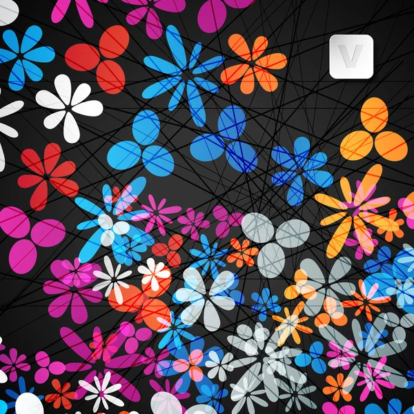 Fond floral abstrait — Image vectorielle