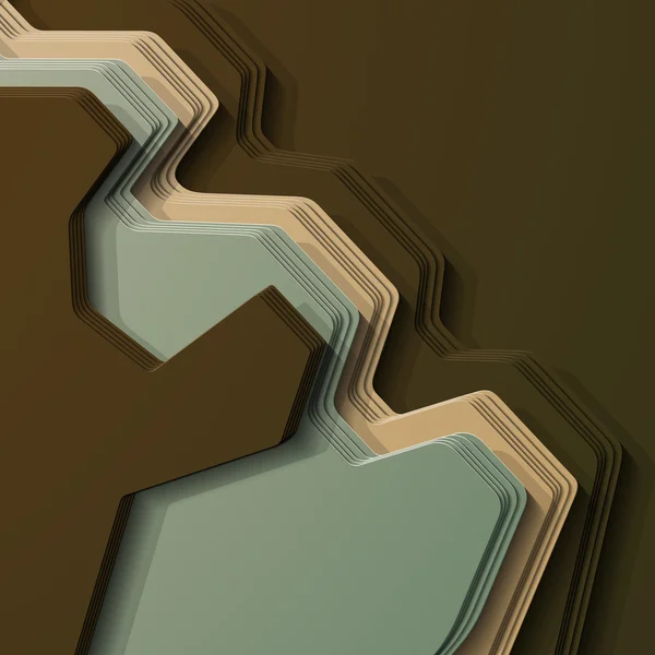 Estilo 3D, fondo abstracto con muchas capas — Vector de stock