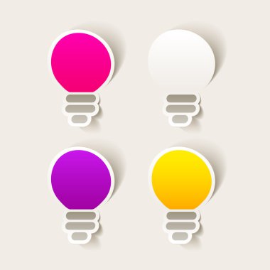 ampul vektör sticker