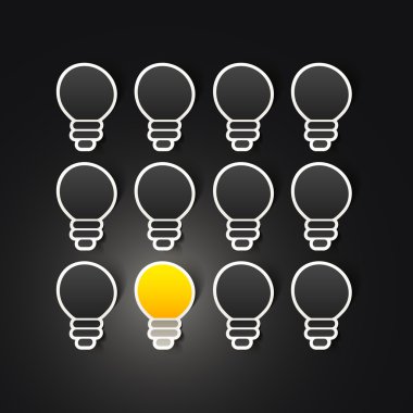 ampul vektör sticker
