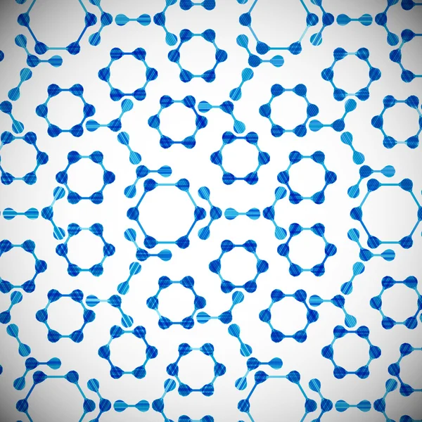 Moleculaire structuur, abstracte achtergrond — Stockvector