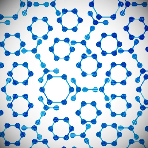 Moleculaire structuur, abstracte achtergrond — Stockvector