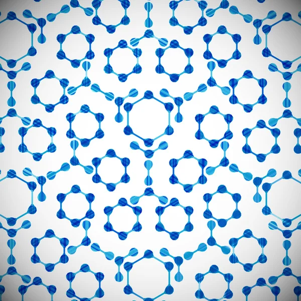 Moleculaire structuur, abstracte achtergrond — Stockvector