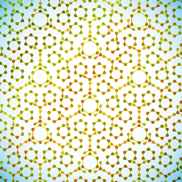 Moleculaire structuur, abstracte achtergrond — Stockvector