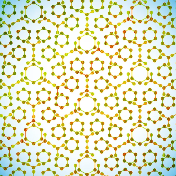 Moleculaire structuur, abstracte achtergrond — Stockvector