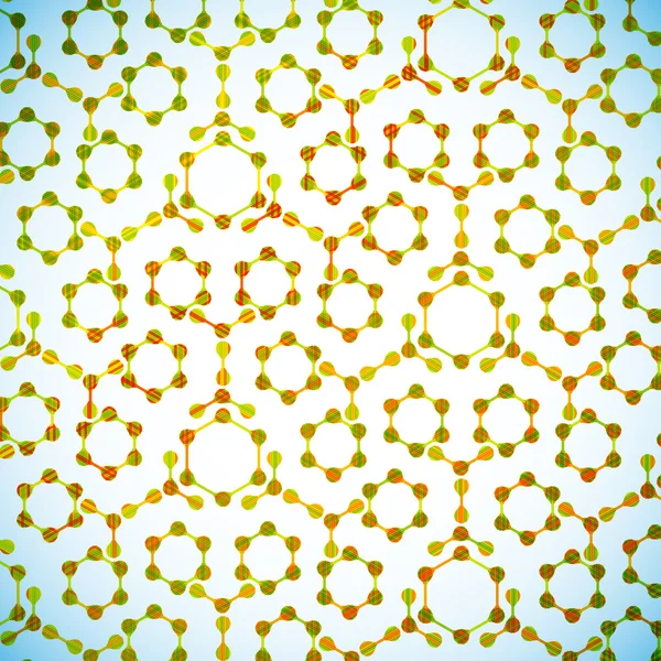 Estrutura molecular, fundo abstrato — Vetor de Stock