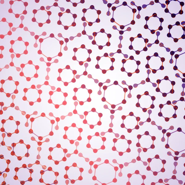 Moleculaire structuur, abstracte achtergrond — Stockvector