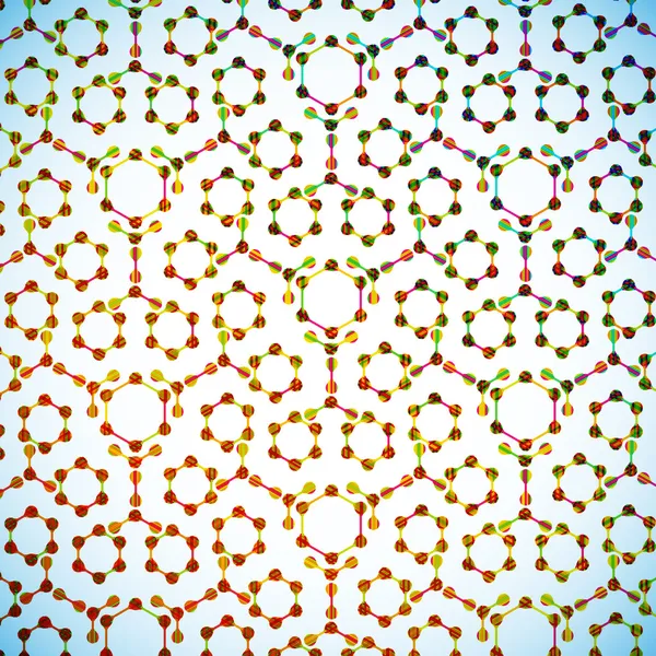 Molekulare Struktur, abstrakter Hintergrund — Stockvektor