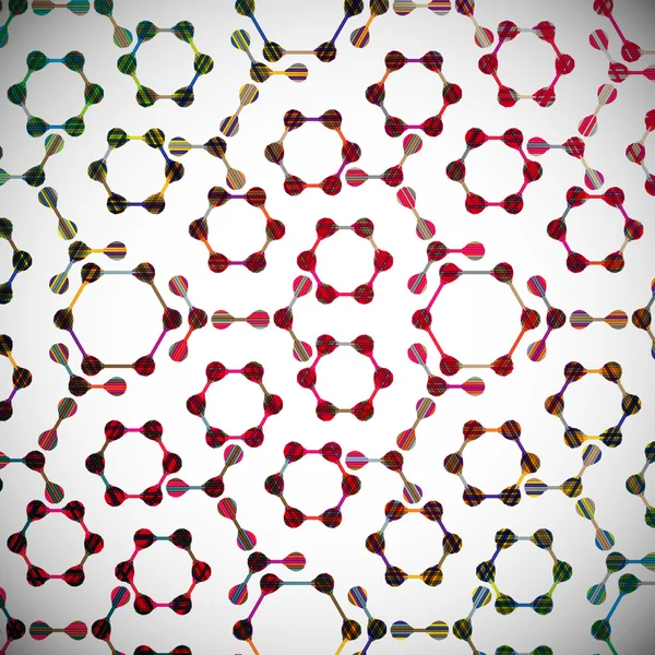 Moleculaire structuur, abstracte achtergrond — Stockvector