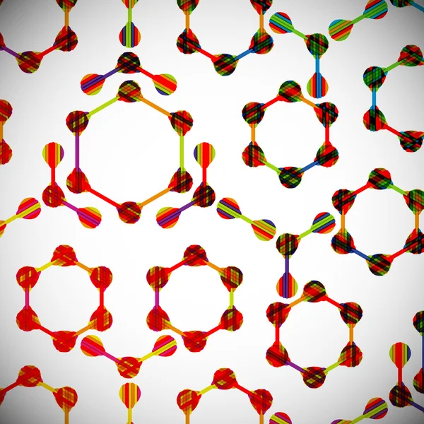 Structure moléculaire, fond abstrait — Image vectorielle