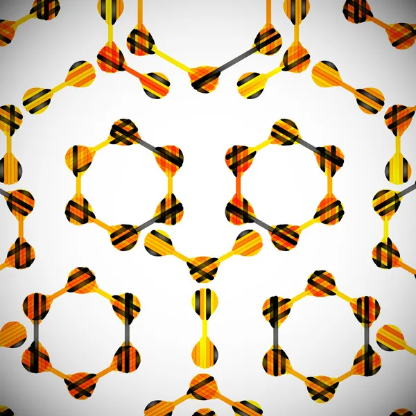 Молекулярная структура, абстрактный фон — стоковый вектор