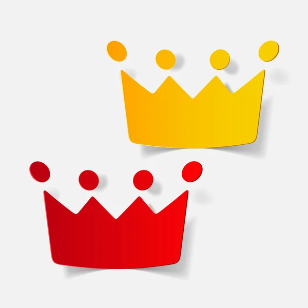 Crown sticker — Stock Vector