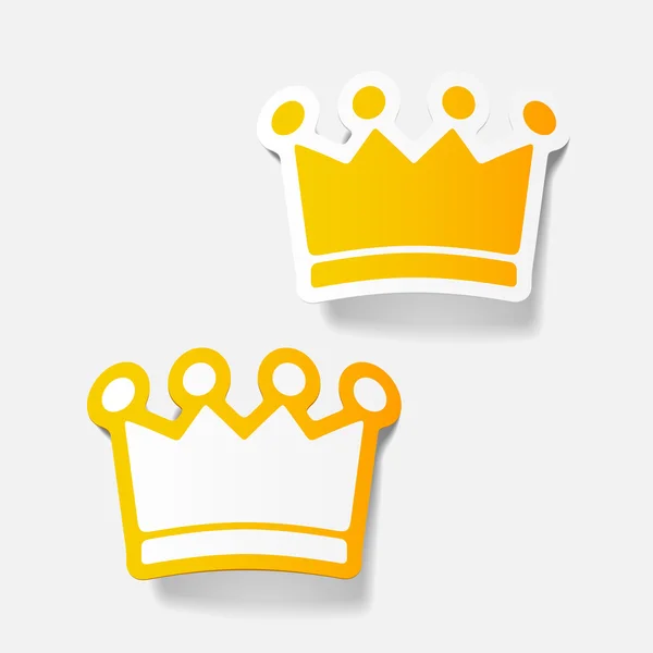 Корона наклейка — стоковий вектор