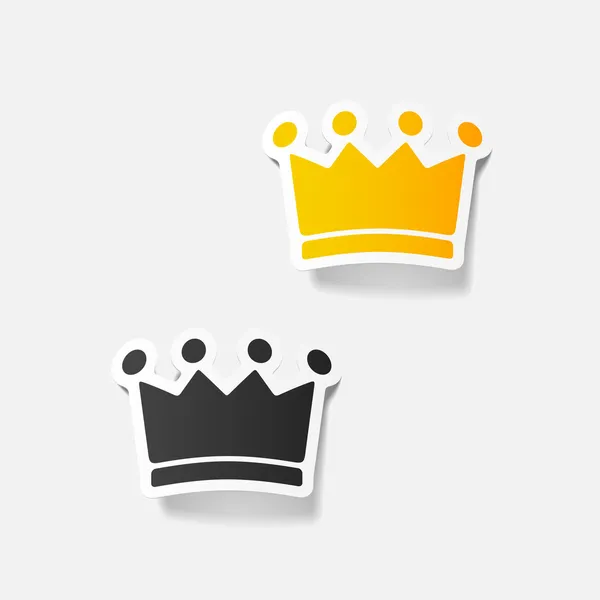 Crown sticker — Stock Vector
