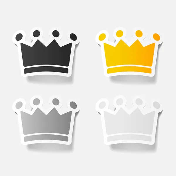 Crown sticker — Stock Vector