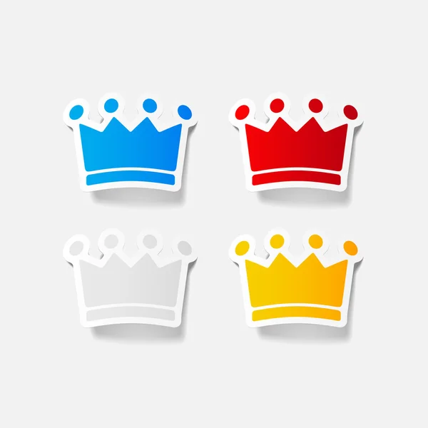 Crown sticker — Stock Vector