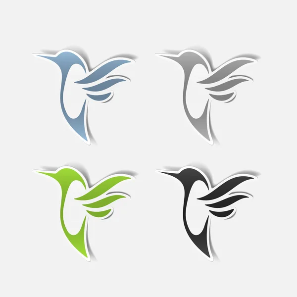 Hummingbird sticker — Stock Vector