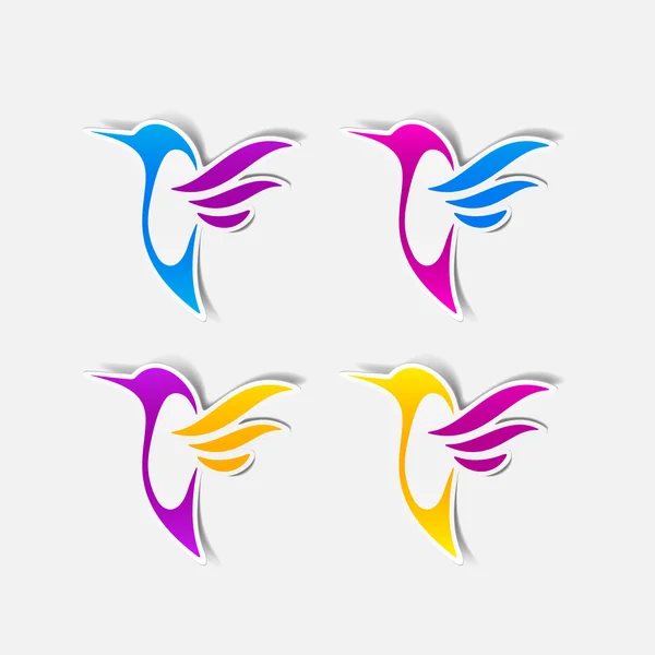 Hummingbird sticker — Stockvector