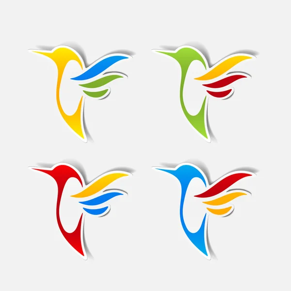 Hummingbird sticker — Stockvector