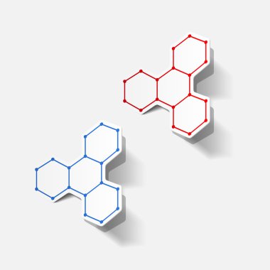 분자 구조, 스티커