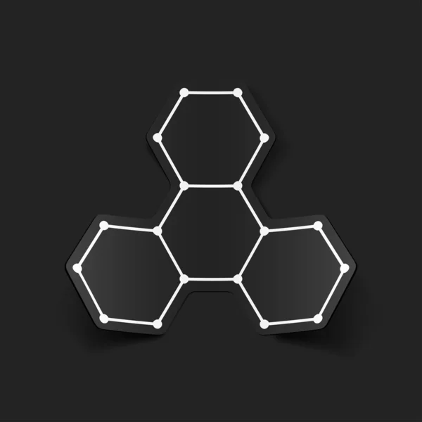 Molekulare Struktur, Aufkleber — Stockvektor
